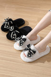 IFOMT New Fashion Spring Outfit Bow Heart Slip-on Fuzzy Slippers