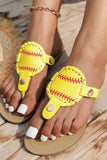 IFOMT New Fashion Spring Outfit Baseball Flip-Flop Flat Sandals