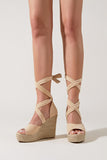 IFOMT New Fashion Spring Outfit Espadrille Platform Lace-Up Heel Sandals