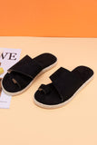 IFOMT New Fashion Spring Outfit Toe-loop Espadrille Flatform Slide Sandals