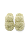 IFOMT New Fashion Spring Outfit Solid Color Open Toe Home Fuzzy Slippers