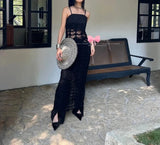 IFOMT Spring Outfit New Summer Sexy Knitted Evening Dress Women Midi Dresses Female Fashion robe Women Party Dress