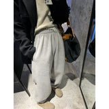 Ifomt Harajuku Fleece Lamb Sweatpants for Women Winter Korean Fashion Baggy Sport Jogger Pants Vintage Hippie Brushed Trousers