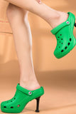 IFOMT New Fashion Spring Outfit Solid Color High Heel Clog