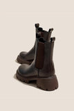 IFOMT New Fashion Spring Outfit Solid Color Platform Chelsea Ankle Boots