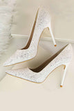 IFOMT New Fashion Spring Outfit Pointed Toe Sequined High Heels