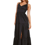 IFOMT Black slip dress 2024 new spring waist slimming ins dress long skirt