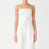 IFOMT French temperament white strap dress female summer senior sense niche design small waist long skirt