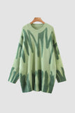 IFOMT 2024 New Woman Style sweater Cardigans Patterned Crew Neck Jumper