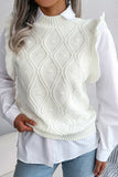 IFOMT 2024 New Woman Style sweater Cardigans Ruffle Argyle Knit Vest Sweater