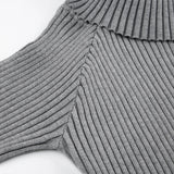 IFOMT 2024 Fashion Woman tops y2k style Casual Tiered Knitted Zipper Off Shoulder Sweater
