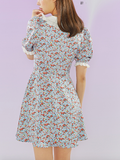Ifomat 60s Dollhouse Floral Dress