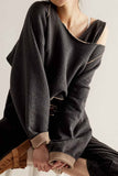 IFOMT 2024 New Woman Style sweater Cardigans Contrast Crew Neck Knitted Sweater