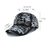 Unisex Baseball Cap Sun Hat Black White Polyester Personalized Travel Beach Outdoor Vacation Print Adjustable Fashion