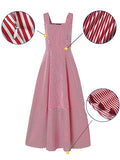 Women's Long Dress Maxi Dress Casual Dress Swing Dress A Line Dress Striped Basic Fashion Holiday Vacation Going out Ruffle Print Sleeveless Square Neck Dress Regular Fit Black Red Blue Spring Summer