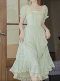 Ifomt Fairy Cream Green Princess Dress