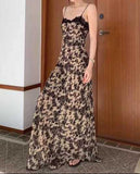 Ifomt Retro Pattern Stitching Lace Dress