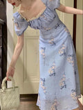 Ifomt Fairy Palace Lace Splicing Floral Dress