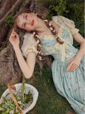 Ifomt Forest Elf Pastoral Lace Fairy Dress