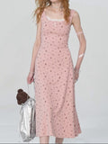 Ifomt Pink Bows Suspender Dress
