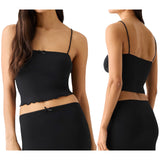 IFOMT Outfit Women's Y2K Vintage Camisoles Slim Fit 3D Bow Cherry/Leopard Print Square Neck Backless Thin Shoulder Strap Crop Tops