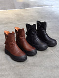 IFOMT Original Irregular Casual Zipper Booties