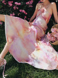 Ifomt French Rose Halter-neck Dress