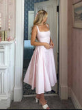 Ifomt French Pink Plaid Suspender Dress