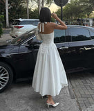 Ifomt French V-neck Low-cut Dress