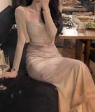 Ifomt Rose Print Suspender Dress