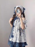 Ifomt Flying Sleeve Ink Painting Dress