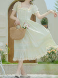 Ifomt Fairy Cream Green Princess Dress