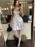 Ifomt Bow Pearlescent Satin Dress
