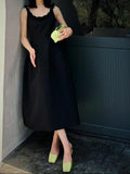 Ifomt Backless Chic Black Dress