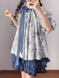 Ifomt Flying Sleeve Ink Painting Dress