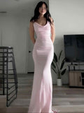 Ifomt French Backless Strap Dress