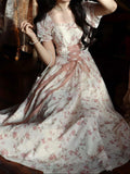 Ifomt Floral Straps Corset Dress