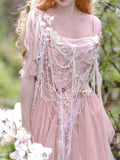 Ifomt Forest Elf Pink Mesh Dress