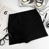 IFOMT Women Mini Skirt Sexy Low-waisted Casual Side Split Sports Solid Color Fashion Slim Bodycon Short Skirts Jogger