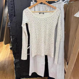 Ifomt Lace Trim Floral Print Sweet Slim Women T-shirts For Autumn Spring Tight Long Sleeve Tshirt Top Round Neck Y2K Street Tees