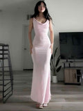 Ifomt French Backless Strap Dress