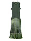 Ifomt Striped Sleeveless Vest Dress