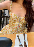 Ifomt Tea Break Yellow Floral Dress