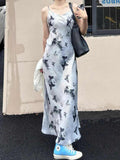 Ifomt Butterfly Satin Suspender Dress