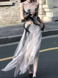 Ifomt Dark Punk Mesh Dress
