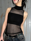 IFOMT Knitted Sleeveless Tank Top Women's Hollow Out Chic And Sexy Thin Summer Tops Y2k Clothing 2024
