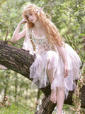 Ifomt Forest Elf Pink Mesh Dress