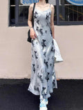 Ifomt Butterfly Satin Suspender Dress