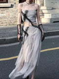 Ifomt Dark Punk Mesh Dress