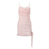 Ifomt Coquette Irregular Mesh Suspender Dress